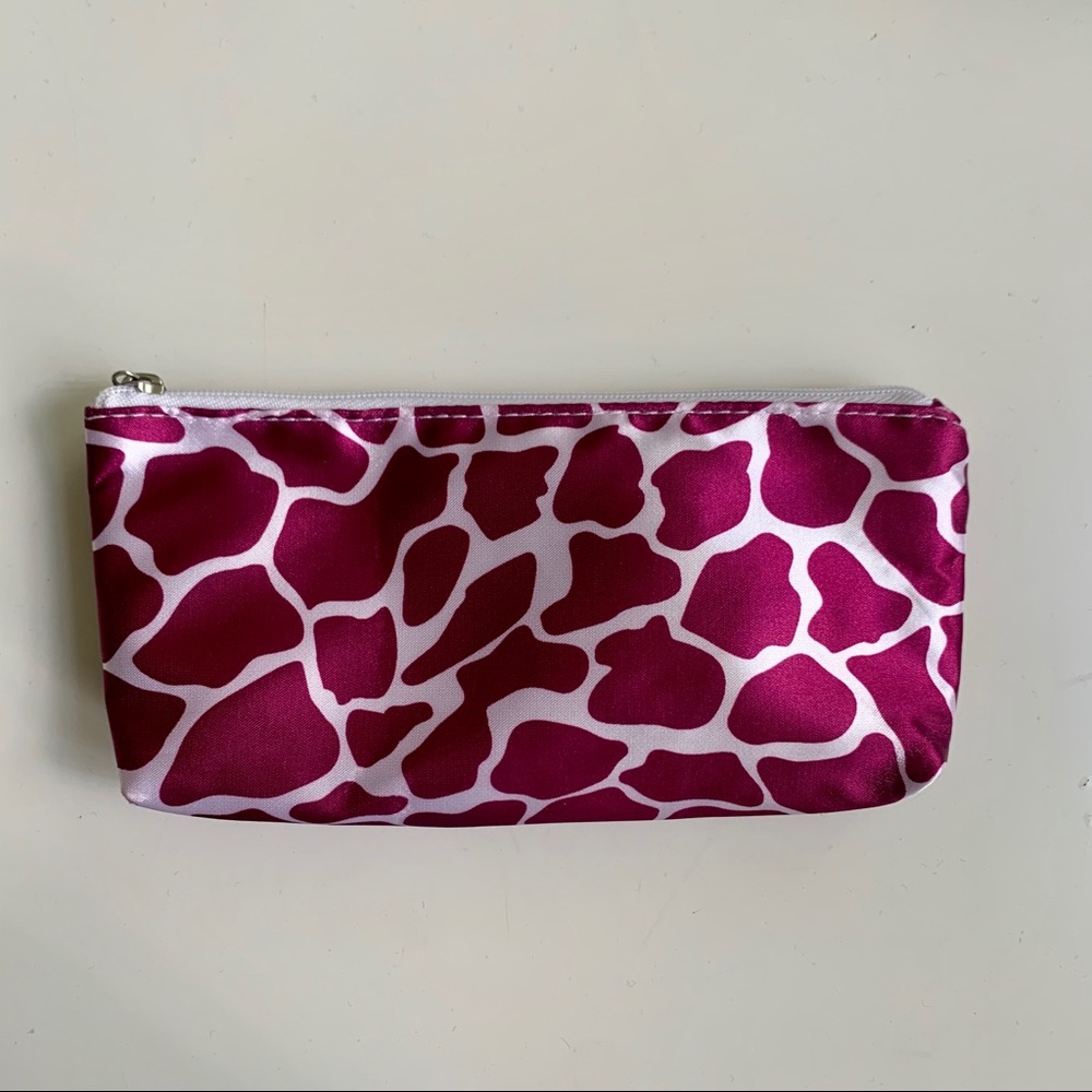Animal print mini travel cosmetic bag